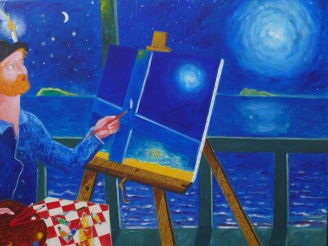 Van Gogh in the night, la nuit étoilée